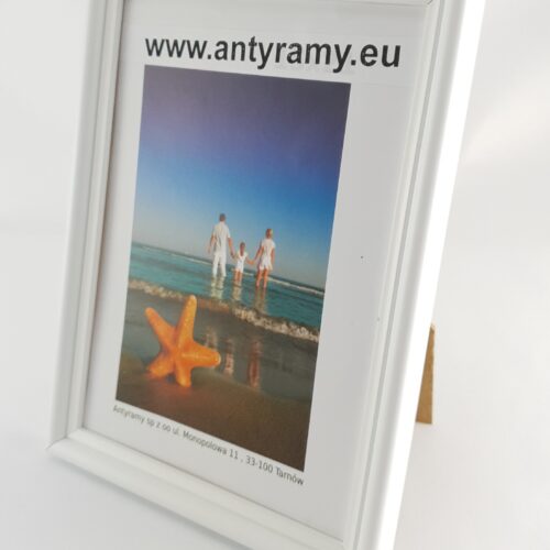 ramka 058 (2) Rama Drewniana Biała Matowa – Klasyczny Minimalizm – / Profil 058 /