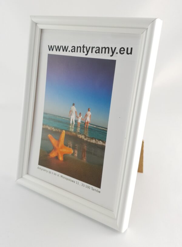 ramka 058 (2) Rama Drewniana Biała Matowa – Klasyczny Minimalizm – / Profil 058 /