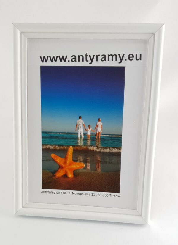 ramka 058 (3) Rama Drewniana Biała Matowa – Klasyczny Minimalizm – / Profil 058 /