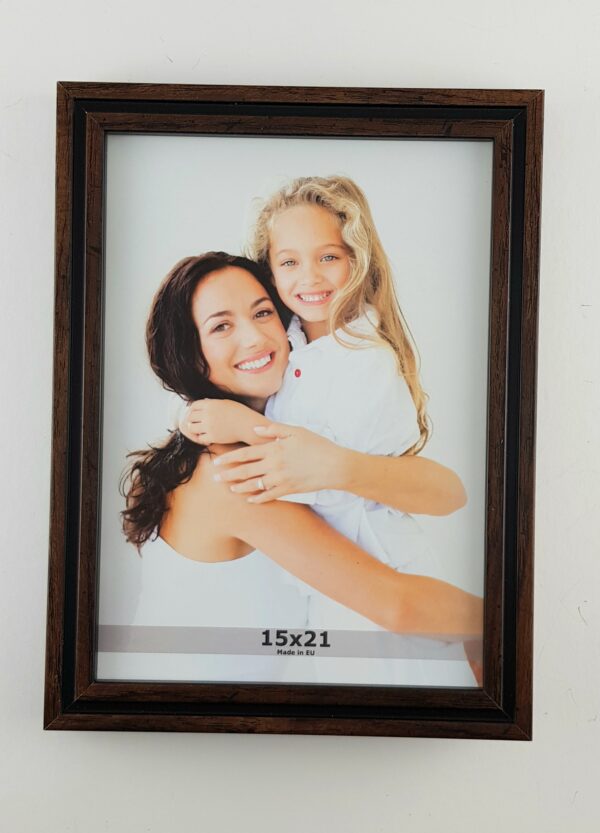 Rama Drewniana Ciemny Brąz z Czarnym Bokiem – Nowoczesny Styl-1717 DB