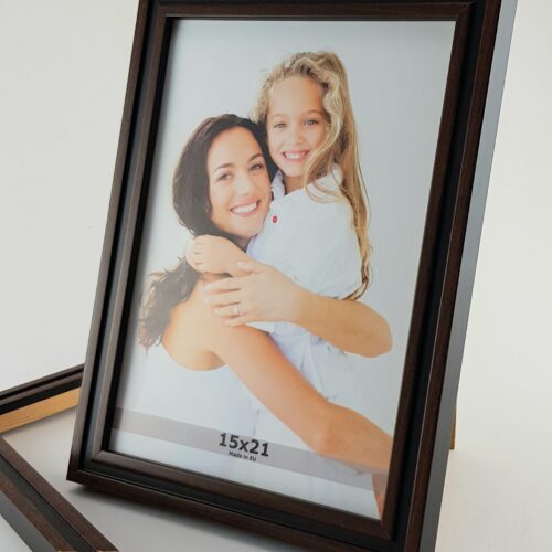 Rama Drewniana Ciemny Orzech z Czarnym Detalem – Nowoczesna Klasyka-1717 GOR