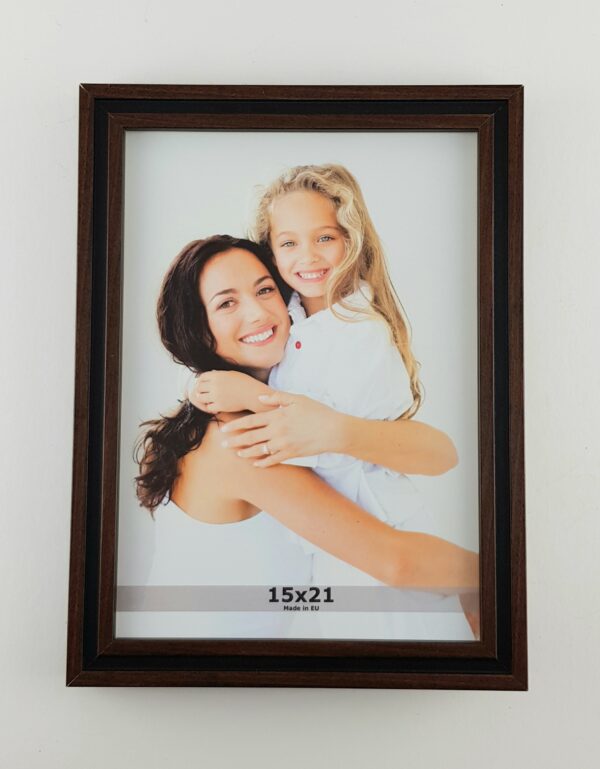Rama Drewniana Ciemny Orzech z Czarnym Detalem – Nowoczesna Klasyka-1717 GOR