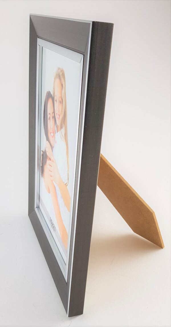 Rama Foto Stalowy Antracyt ze Srebrną Wstawką – Seria Gloria