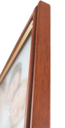 Rama Drewniana Teak ze Złotem – Klasyczna Elegancja– Seria 915 /TJ/