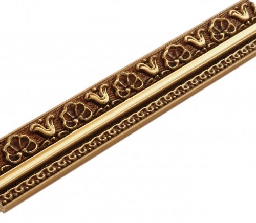 116BR Rama Drewniana Bogato Zdobiona – Antyczny Brąz ze Złotem – Seria 116 BR (30x20 mm)