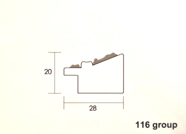 Rama Drewniana Bogato Zdobiona – Srebro Antyczne – Seria 116 S (30x20 mm)