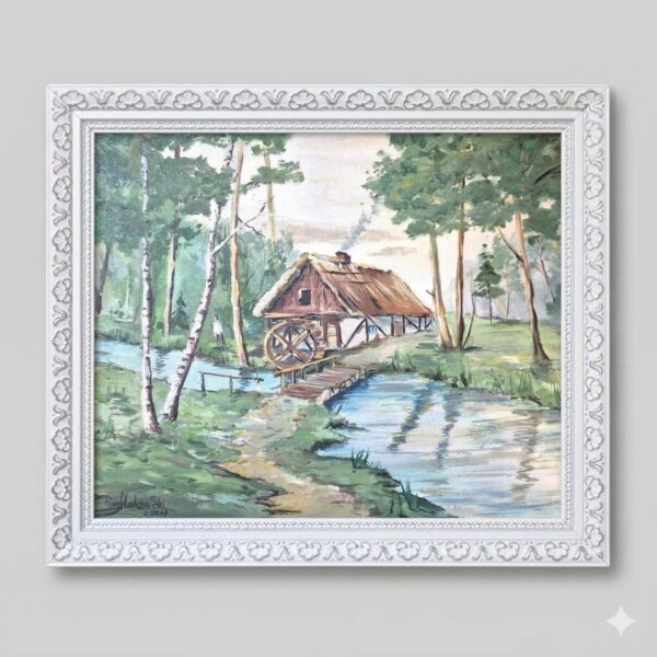 Gemini_Generated_Image_8h0pvj8h0pvj8h0p Rama Drewniana Bogato Zdobiona – Biała ze Srebrem – Seria 116 BS (30x20 mm)