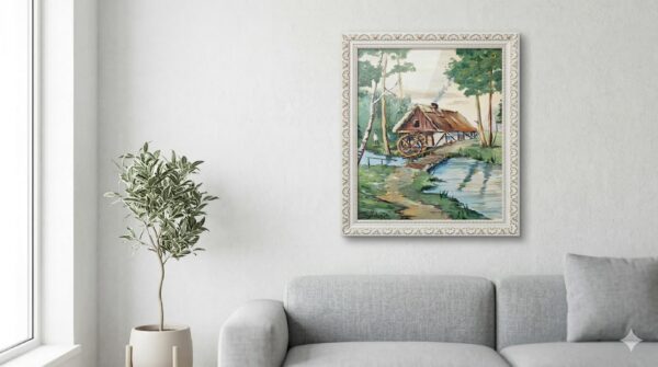 Rama Drewniana Bogato Zdobiona – Biała ze Złotem – Seria 116 B