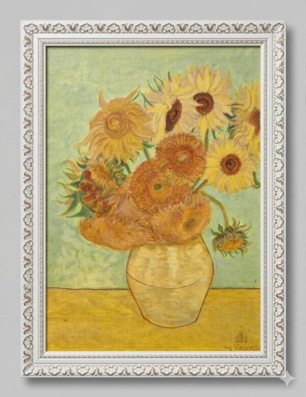 Rama Drewniana Bogato Zdobiona – Biała ze Złotem – Seria 116 B